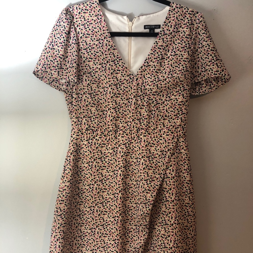 J Crew flower cap sleeve dress